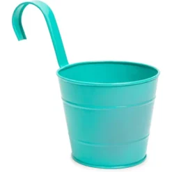 Juvale 6 Pack Round Metal Wall Hanging Planters Pots Bucket For Indoor Outdoor Succulent, 3 Colors, 8 X 5 X 5 In -Sunnydaze Decor Store GUEST 1c17b90c 6e62 4121 a070 747b152344b9