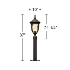 John Timberland Outdoor Post Light Fixture LED Veranda Bronze 37" Clear Hammered Glass For Exterior House Porch Patio Garden Yard 8 John Timberland Outdoor Post Light Fixture LED Veranda Bronze 37" Clear Hammered Glass For Exterior House Porch Patio Garden Yard -Sunnydaze Decor Store GUEST 1c704a8a 0848 4f8c 83ba df99e3226acc