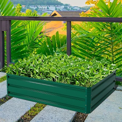 Costway 47"x35.5" Patio Raised Garden Bed Vegetable Flower Plant Dark Green New 7 Costway 47"x35.5" Patio Raised Garden Bed Vegetable Flower Plant Dark Green New - Image 7
