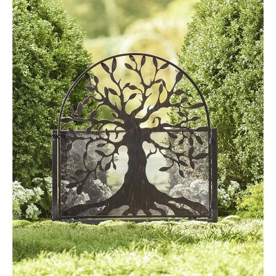 Plow & Hearth - Arched Metal Weather-Resistant Garden Gate With Symbolic Tree Of Life Design 1 Plow & Hearth - Arched Metal Weather-Resistant Garden Gate With Symbolic Tree Of Life Design