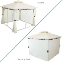 Sunnydaze Decor Sunnydaze Soft Top Rectangle Patio Gazebo With Screens And Privacy Walls For Backyard, Garden Or Deck 18 Sunnydaze Decor Sunnydaze Soft Top Rectangle Patio Gazebo With Screens And Privacy Walls For Backyard, Garden Or Deck -Sunnydaze Decor Store GUEST 1e2915f3 9fd1 4b45 8a37 518f91c5c53f