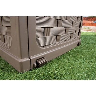Starplast 88 Gallon Deck Box Plastic Mocha Brown 2 Starplast 88 Gallon Deck Box Plastic Mocha Brown - Image 2