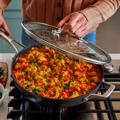 Calphalon Premier With MineralShield Nonstick, 13" Deep Skillet With Lid 2 Calphalon Premier With MineralShield Nonstick, 13" Deep Skillet With Lid - Image 2