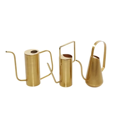 Set Of 3 Glam Metal Tall Planters Gold - Olivia & May 1 Set Of 3 Glam Metal Tall Planters Gold - Olivia & May