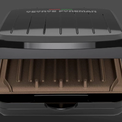 George Foreman 2 Serving Classic Plate Electric Grill & Panini Press - Black - GRS040BZ 3 George Foreman 2 Serving Classic Plate Electric Grill & Panini Press - Black - GRS040BZ - Image 3