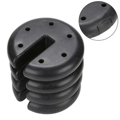 Z-Shade ZSCIRWTS-4 Black Durable Plastic Coated 5 Pound Circular Cement Core Canopy Shade Tent Outdoor Weight Plates, Set Of 4 4 Z-Shade ZSCIRWTS-4 Black Durable Plastic Coated 5 Pound Circular Cement Core Canopy Shade Tent Outdoor Weight Plates, Set Of 4 - Image 4