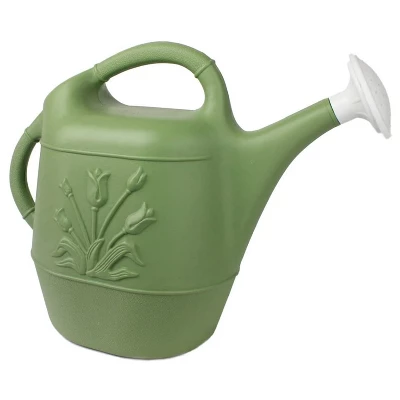 Union Products 63066 2 Gallon Plastic Indoor/Outdoor Watering Can W/ Tulip Design For Garden, Potted Plants, & Patio Pots, Sage Green Color, 3 Pack 1 Union Products 63066 2 Gallon Plastic Indoor/Outdoor Watering Can W/ Tulip Design For Garden, Potted Plants, & Patio Pots, Sage Green Color, 3 Pack