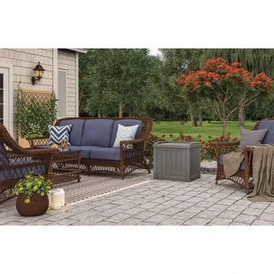 22gal Storage Seat Resin Deck Box - Suncast 2 22gal Storage Seat Resin Deck Box - Suncast - Image 2