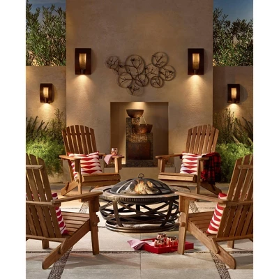 Franklin Iron Works Modern Outdoor Wall Light 12 Inch Exterior Bronze Fixture Downlight For House Patio Porch Deck 5 Franklin Iron Works Modern Outdoor Wall Light 12 Inch Exterior Bronze Fixture Downlight For House Patio Porch Deck - Image 5