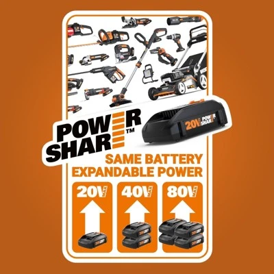 Worx WG384.9 40V Power Share 14" Cordless Chainsaw With Auto-Tension (Tool Only) 3 Worx WG384.9 40V Power Share 14" Cordless Chainsaw With Auto-Tension (Tool Only) - Image 3