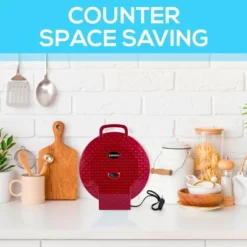 Courant 12 Inch Red Electronic Pizza Maker, Griddle And Oven With Food Board Included -Sunnydaze Decor Store GUEST 238704c5 fdc4 4b2f ba60 342f8d3b6213