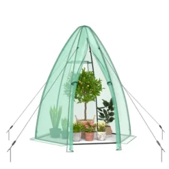 Costway 5.5'x 5.5'x 6' Portable Mini Garden Greenhouse With Window & Roll-up Zippered Door 11 Costway 5.5'x 5.5'x 6' Portable Mini Garden Greenhouse With Window & Roll-up Zippered Door -Sunnydaze Decor Store GUEST 240fd50c 95e3 4ac4 b41c b923bdaaf631