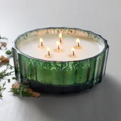 Mercury Glass Fireside Spruce Jar Christmas Candle Green 32oz - Hearth & Handâ„¢ With Magnolia