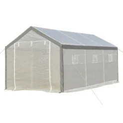 Outsunny 20' X 10' X 9' Walk-In Greenhouse, Outdoor Gardening Canopy With 6 Roll-up Windows, 2 Zippered Doors & Weather Cover 8 Outsunny 20' X 10' X 9' Walk-In Greenhouse, Outdoor Gardening Canopy With 6 Roll-up Windows, 2 Zippered Doors & Weather Cover -Sunnydaze Decor Store GUEST 24c46e25 571b 434b 9905 da3eea83cc67