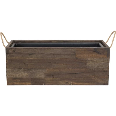 Sunnydaze Decor Sunnydaze Rectangle Decorative Indoor/Outdoor Flower And Succulent Planter Box With Handles - 20.75" W X 8.25" D X 7.75" H - Acacia Wood 5 Sunnydaze Decor Sunnydaze Rectangle Decorative Indoor/Outdoor Flower And Succulent Planter Box With Handles - 20.75" W X 8.25" D X 7.75" H - Acacia Wood - Image 5