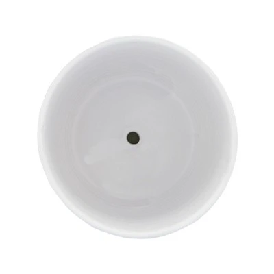 Sagebrook Home Zig-Zag Ceramic Planter With Saucer 3 Sagebrook Home Zig-Zag Ceramic Planter With Saucer - Image 3