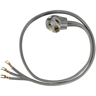 Certified Appliance Accessories® 3-Wire Open-End-Connector 30-Amp Dryer Cord, 5ft 1 Certified Appliance Accessories® 3-Wire Open-End-Connector 30-Amp Dryer Cord, 5ft