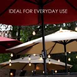 48 FT String Light LED Color Changing RGBW With Remote 24 Bulb Black