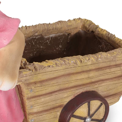 Christopher Knight Home 22" Wide Wallen Concrete Outdoor Novelty Rabbit Planter Pink/Brown 9 Christopher Knight Home 22" Wide Wallen Concrete Outdoor Novelty Rabbit Planter Pink/Brown - Image 9