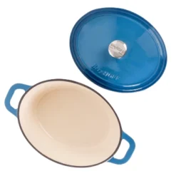 BergHOFF Neo 8Qt. Cast Iron Oval Dutch Oven, Matching Lid -Sunnydaze Decor Store GUEST 27d691c1 06b3 4373 a949 565f7eb9b018