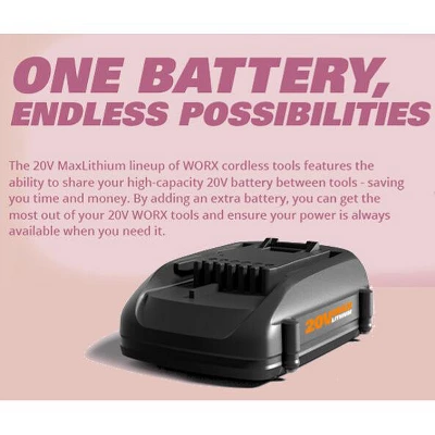 Worx WG162 20V Power Share 12" Cordless String Trimmer & Lawn Edger 2 Worx WG162 20V Power Share 12" Cordless String Trimmer & Lawn Edger - Image 2