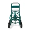 Liberty Garden Products LBG-872-2 4 Wheel Hose Reel Cart Holds Up To 350 Feet Of 5/8" Hose With Basket For Backyard, Garden, Or Home, Green
