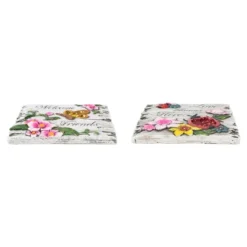 Northlight Set Of 2 Love Blooms And Welcome Friends Floral Outdoor Garden Stones 7" 5 Northlight Set Of 2 Love Blooms And Welcome Friends Floral Outdoor Garden Stones 7" -Sunnydaze Decor Store GUEST 2a1fe75e 7022 46c6 bc37 d39ee59f0602