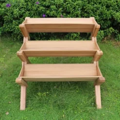 39" Wide Rectangular Planter 3 Tier Brown - Merry Products -Sunnydaze Decor Store GUEST 2a43eed0 e052 4594 8732 c5b3c11626cc