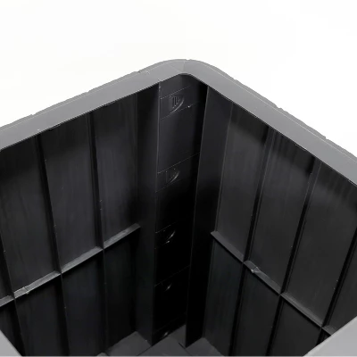 Sunnydaze Decor Sunnydaze Faux Wood Design Outdoor Side Table With Storage - 11.5-Gal. 2 Sunnydaze Decor Sunnydaze Faux Wood Design Outdoor Side Table With Storage - 11.5-Gal. - Image 2