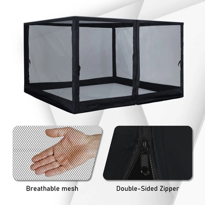 Aoodor Canopy Mesh Sidewall Replacement With 2 Side Zipper For 10' X 10' Pop Up Canopy Tent (Mosquito Net Only) 3 Aoodor Canopy Mesh Sidewall Replacement With 2 Side Zipper For 10' X 10' Pop Up Canopy Tent (Mosquito Net Only) - Image 3