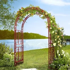 Evergreen Montebello Iron Garden Arbor, Americana Red- 53 X 84 X 23 Inches Fade And Weather Resistant Outdoor Decor 13 Evergreen Montebello Iron Garden Arbor, Americana Red- 53 X 84 X 23 Inches Fade And Weather Resistant Outdoor Decor -Sunnydaze Decor Store GUEST 2d9bb3f3 104d 466d a602 27ff018ebb36