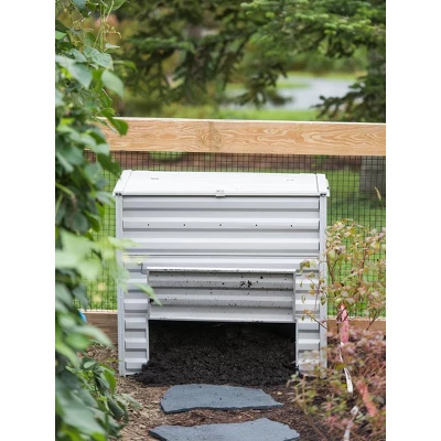 Gardener's Supply Company Demeter Metal Compost Bin | Weatherproof Powder-Coated Galvanized Steel Large Outdoor Composter | 36"W X 20"D X 32"H - Steel 2 Gardener's Supply Company Demeter Metal Compost Bin | Weatherproof Powder-Coated Galvanized Steel Large Outdoor Composter | 36"W X 20"D X 32"H - Steel - Image 2