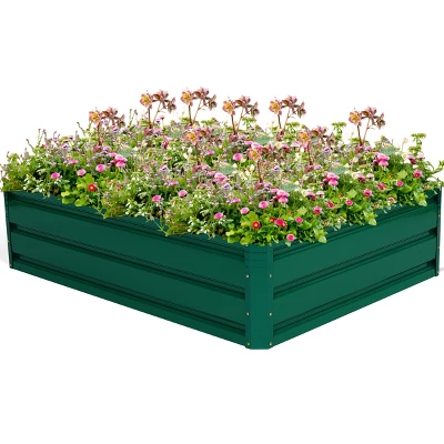 Costway 47"x35.5" Patio Raised Garden Bed Vegetable Flower Plant Dark Green New 6 Costway 47"x35.5" Patio Raised Garden Bed Vegetable Flower Plant Dark Green New - Image 6