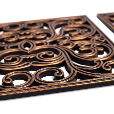 BirdRock Home Rubber Stepping Stone Tiles - 15 X 15" - Set Of 3 - Copper 3 BirdRock Home Rubber Stepping Stone Tiles - 15 X 15" - Set Of 3 - Copper - Image 3