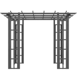 Outsunny 9' X 9' Vinyl Flat Top Pergola, Grape Trellis Outdoor Gazebo, For Garden, Patio, Backyard, Deck -Sunnydaze Decor Store GUEST 301cc7fc e2c0 43cd bb17 8bbf24963f82