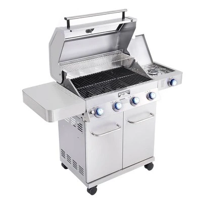 4-Burner Propane Stainless Steel Gas Grill With ClearView Lid Model 41847NG - Monument Grills 3 4-Burner Propane Stainless Steel Gas Grill With ClearView Lid Model 41847NG - Monument Grills - Image 3