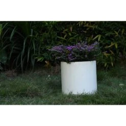 Rosemead Home & Garden, Inc. 10" Wide Kante Lightweight Modern Concrete Outdoor Planter Pot Pure White 11 Rosemead Home & Garden, Inc. 10" Wide Kante Lightweight Modern Concrete Outdoor Planter Pot Pure White -Sunnydaze Decor Store GUEST 31d4d349 8bbe 400a 8862 1fb32363c5d9
