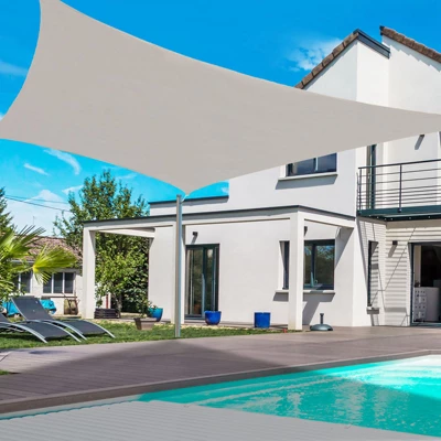 Outsunny 20' X 16' Rectangle Patio Sun Sail Shade Canopy Cloth 7 Outsunny 20' X 16' Rectangle Patio Sun Sail Shade Canopy Cloth - Image 7