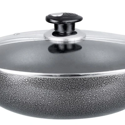 Brentwood Aluminum Non-Stick 11 Inch Wok With Lid In Black 3 Brentwood Aluminum Non-Stick 11 Inch Wok With Lid In Black - Image 3
