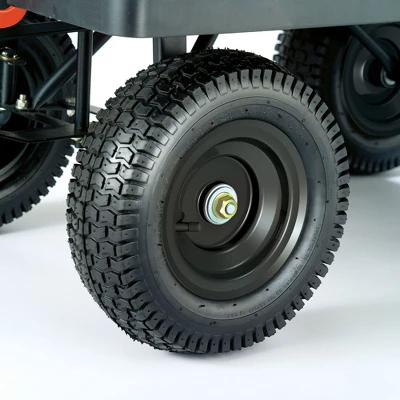 Gorilla Cart GORMP-12 5 Cubic Feet 1200 Pound Capacity Heavy Duty Durable Steel Multi Use Quick Dump Wagon Utility Cart W/ 2 In 1 Towing Handle, Gray 5 Gorilla Cart GORMP-12 5 Cubic Feet 1200 Pound Capacity Heavy Duty Durable Steel Multi Use Quick Dump Wagon Utility Cart W/ 2 In 1 Towing Handle, Gray - Image 5