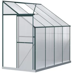 Outsunny Walk-In Garden Greenhouse Aluminum Polycarbonate With Roof Vent For Plants Herbs Vegetables -Sunnydaze Decor Store GUEST 348b6de8 e6e7 4254 b85b 7dadca81d629