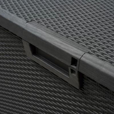 Toomax Santorini Plus Lockable Deck Storage Box Bench For Cushioned Outdoor Pool Patio Garden Furniture Or Indoor Toy Container, 145 Gal (Anthracite) 4 Toomax Santorini Plus Lockable Deck Storage Box Bench For Cushioned Outdoor Pool Patio Garden Furniture Or Indoor Toy Container, 145 Gal (Anthracite) - Image 4