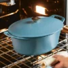 Rachael Ray Premium RUST-RESISTANT Cast Iron Dutch Oven 6.5qt Agave Blue