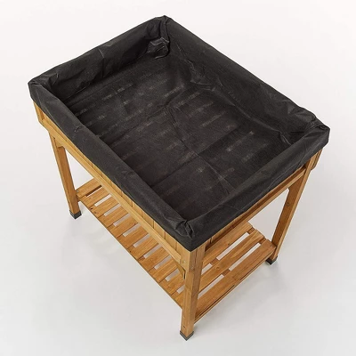 VegTrug Custom 32 Inch Wooden Raised Herb Garden Bed Planter Box With Herb Liners And Dividers For Patios, Balconies, And Small Gardens 3 VegTrug Custom 32 Inch Wooden Raised Herb Garden Bed Planter Box With Herb Liners And Dividers For Patios, Balconies, And Small Gardens - Image 3