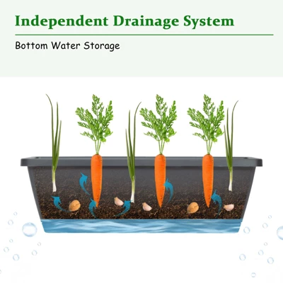 Tangkula Outdoor 5-Tier Planter 4 FT Vertical Elevated Raised Garden Bed Planter Box Kit For Backyard Patio 6 Tangkula Outdoor 5-Tier Planter 4 FT Vertical Elevated Raised Garden Bed Planter Box Kit For Backyard Patio - Image 6