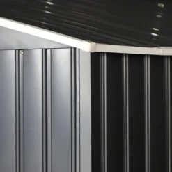 Outsunny 11' X 13' Metal Storage Shed Garden Tool House With Double Sliding Doors, 4 Air Vents For Backyard, Patio, Lawn Dark Gray -Sunnydaze Decor Store GUEST 376fa4f2 c726 452e b230 3ab69ebb671d