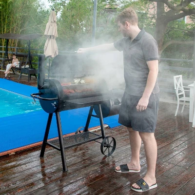 Captiva Designs E02GR016 16" Offset Charcoal Smoke - Black 1 Captiva Designs E02GR016 16" Offset Charcoal Smoke - Black