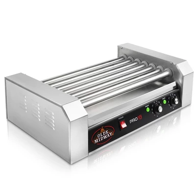 Olde Midway Electric Hot Dog Roller Grill Cooker, Commercial Grade Machine 1 Olde Midway Electric Hot Dog Roller Grill Cooker, Commercial Grade Machine
