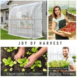 Outsunny 7' X 3' X 7' Outdoor Walk-In Greenhouse, Plant Nursery With Roll-up Windows, PE Cover, And 3 Wire Shelves -Sunnydaze Decor Store GUEST 3951dfa8 85cd 4cc6 babe 3d0b4a3adfcc