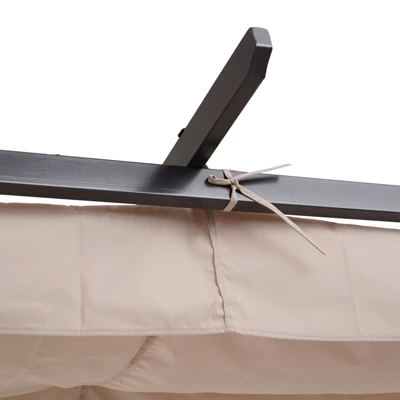 Outsunny 10' X 10' Retractable Patio Gazebo Pergola With UV Resistant Outdoor Canopy & Strong Steel Frame 6 Outsunny 10' X 10' Retractable Patio Gazebo Pergola With UV Resistant Outdoor Canopy & Strong Steel Frame - Image 6